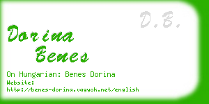 dorina benes business card